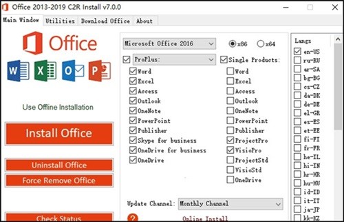 office 2013-2019 c2r install v6.3